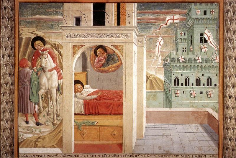 GOZZOLI, Benozzo Scenes from the Life of St Francis (Scene 2, north wall) cd Sweden oil painting art
